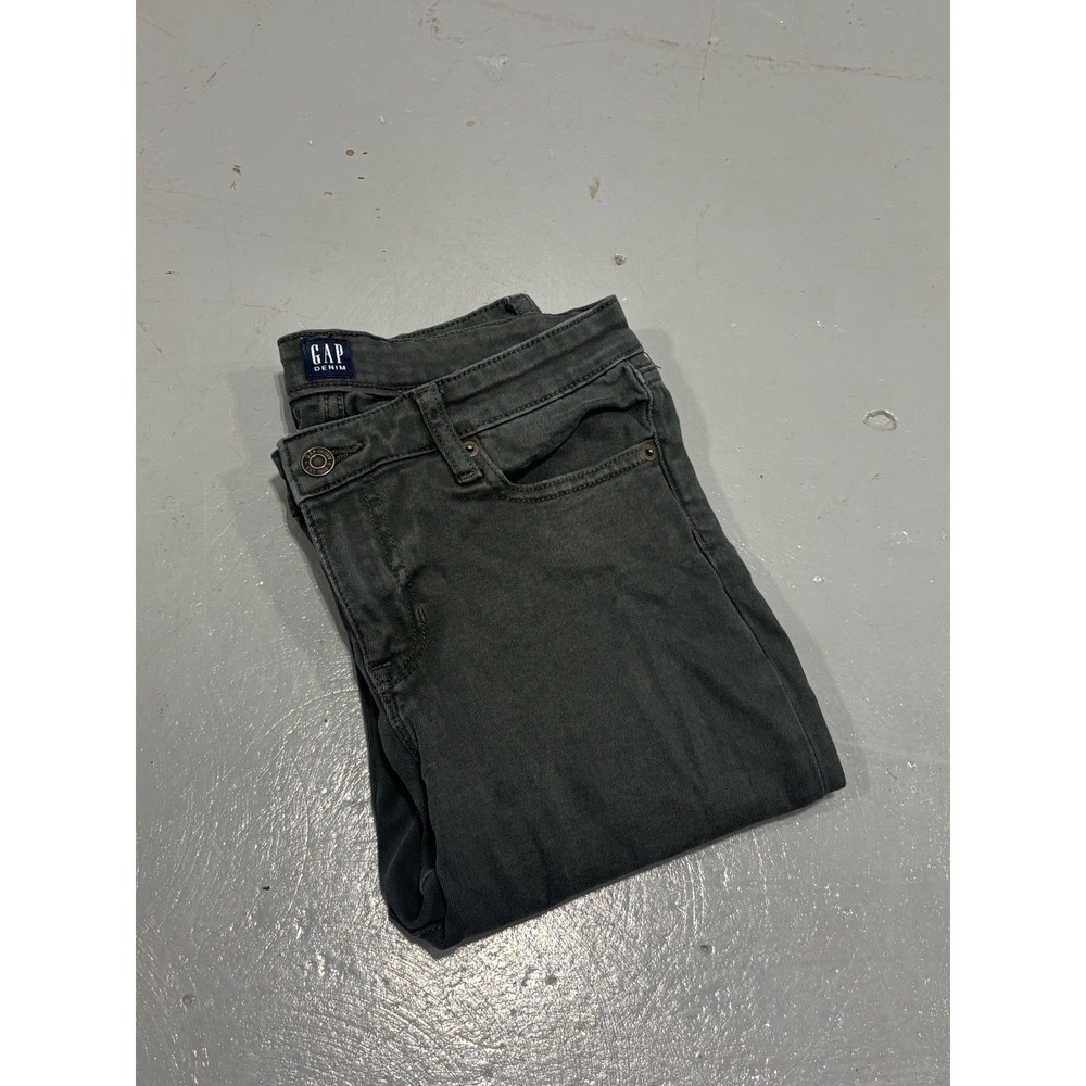 Gap Denim Legging Jeans Charcoal Gray Skinny Regular Fit Size 27/4 Stretch